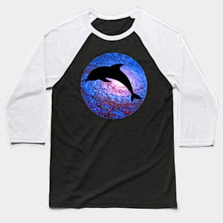 Galactic Dolphin Baseball T-Shirt